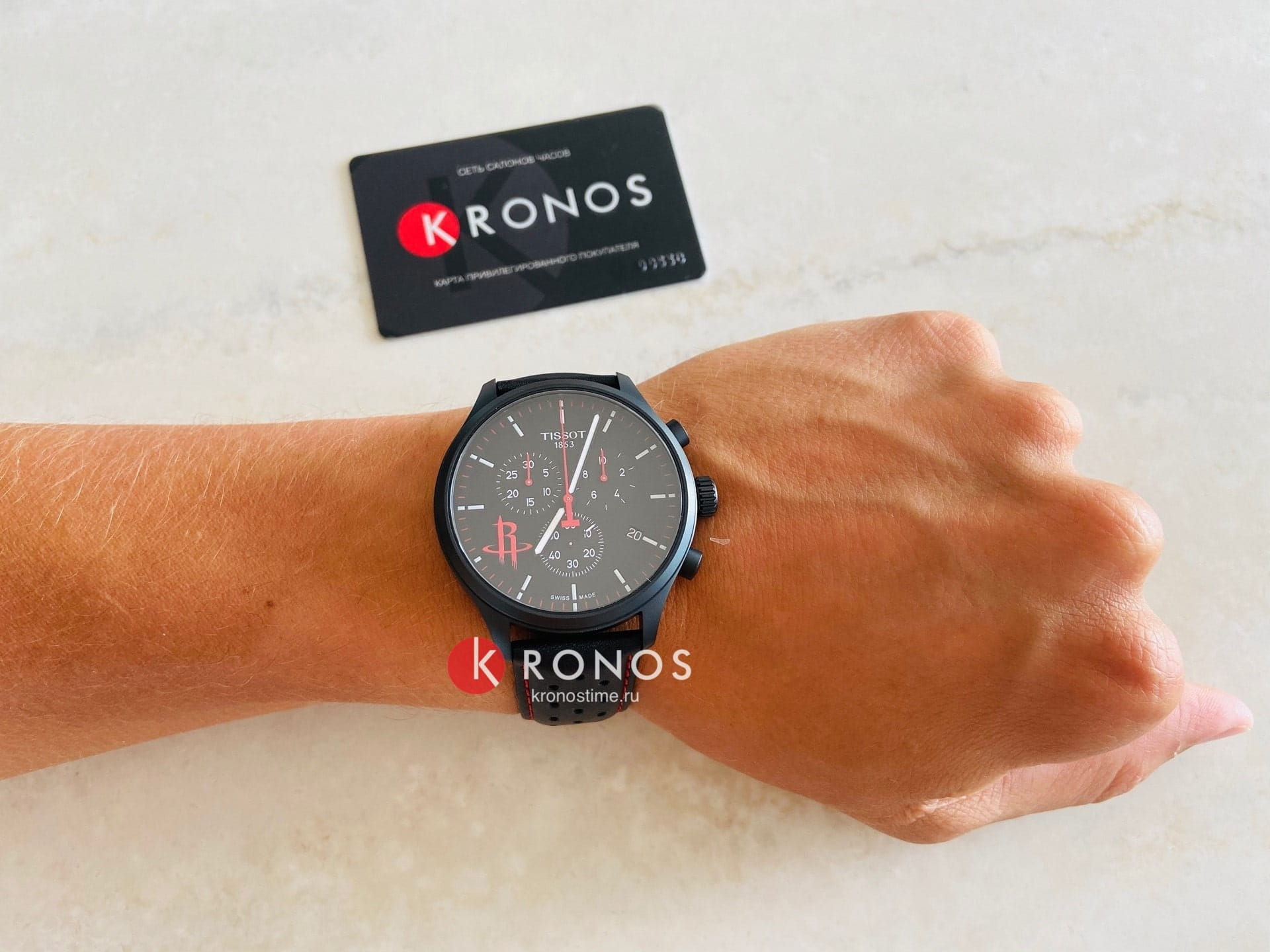 Оригинальные часы Tissot Tissot Chrono XL NBA Teams Houston Rockets T116.617.36.051.09 кварцевые калибр механизма eta g10.212 общий вид